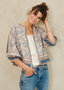 M.A.B.E. Cass Print Jacket - Navy