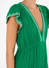 Load image into Gallery viewer, M.A.B.E. Cella Embroidery Dress - Green