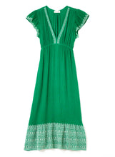 Load image into Gallery viewer, M.A.B.E. Cella Embroidery Dress - Green