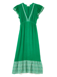 M.A.B.E. Cella Embroidery Dress - Green