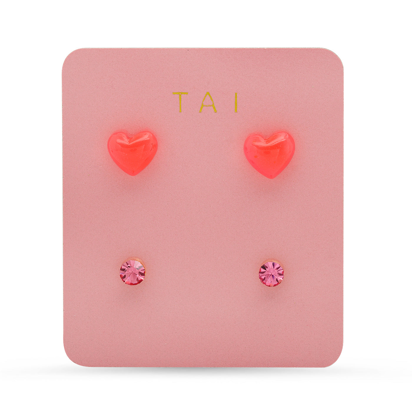 Tai Heart Stud Set - 2 Colors