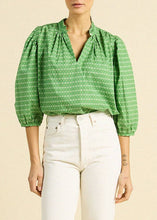 Load image into Gallery viewer, Trovata Orly Blouse - Green Medallion