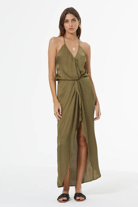 Young Fabulous & Broke Siren Slip Dress - Sea Cucumber