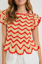 Load image into Gallery viewer, Rails Coen Top - Cherry Oat Stripe