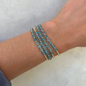 Karen Lazar 2MM Gold Filled Bracelet - APATITE COIN PATTERN