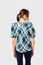 Load image into Gallery viewer, Cartolina Connie Anne Top - Evergreen Plaid