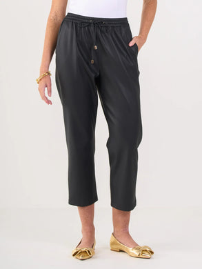 Emily McCarthy Joy Jogger - Black Vegan Leather