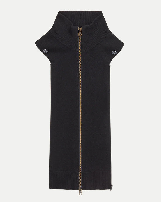 Veronica Beard Uptown Cashmere Dickey - Black Zippered