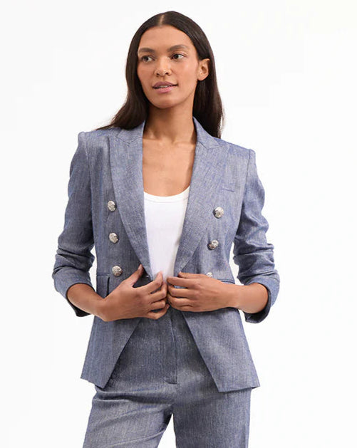 Veronica Beard Miller Dickey Jacket - Blue Melange