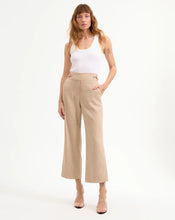 Load image into Gallery viewer, Veronica Beard Aubrie Linen Pant - Khaki Melange