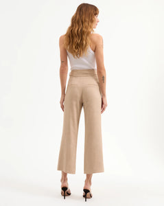 Veronica Beard Aubrie Linen Pant - Khaki Melange