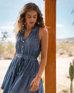Change of Scenery Charlotte Dress - Stonewash