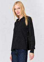 Load image into Gallery viewer, J. Society Side Snap Hoodie - Black