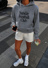 Load image into Gallery viewer, Sunny Somewhere Sunday Football Club Hoodie - Heather Grey