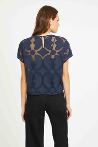 Caballero Carmen Top - Navy Lace