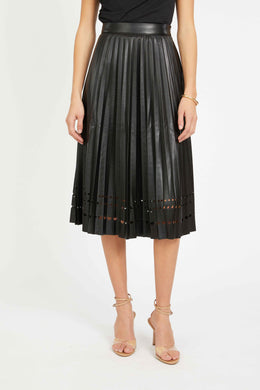 Caballero Alana Skirt - Black Vegan Leather