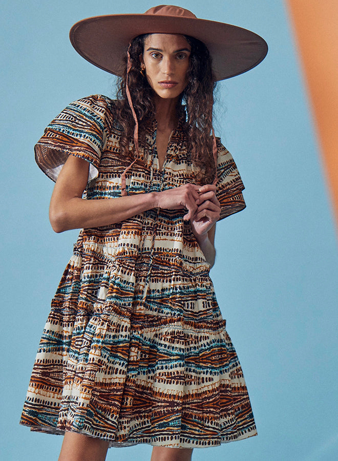 Hunter Bell Merritt Dress in Zig Zag M / Zig Zag