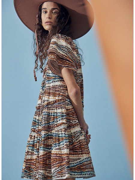 Hunter Bell Merritt Dress in Zig Zag M / Zig Zag Hunter Bell Merritt Dress in Zig Zag M / Zig Zag
