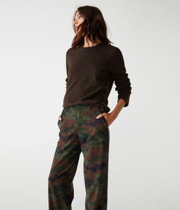 Michael Stars Maxine Twill Camo Convertible Pant - Olive Combo