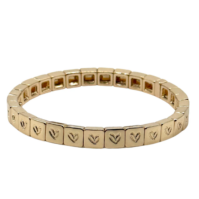La Lumiere Gold Hearts Bracelet - Gold