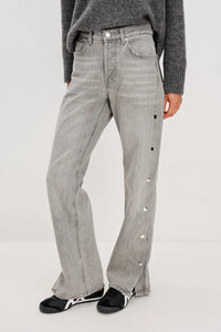 Rails Del Mar Boyfriend Jeans - Stone Grey Studded