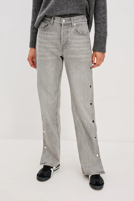 Rails Del Mar Boyfriend Jeans - Stone Grey Studded