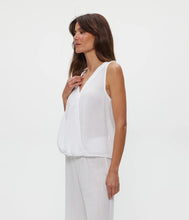 Load image into Gallery viewer, Michael Stars Kate Gauze Surplice Tank - White
