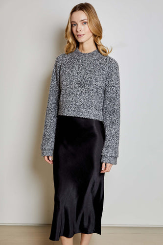 DH New York Roz Sweater Dress Combo - Jet Marl