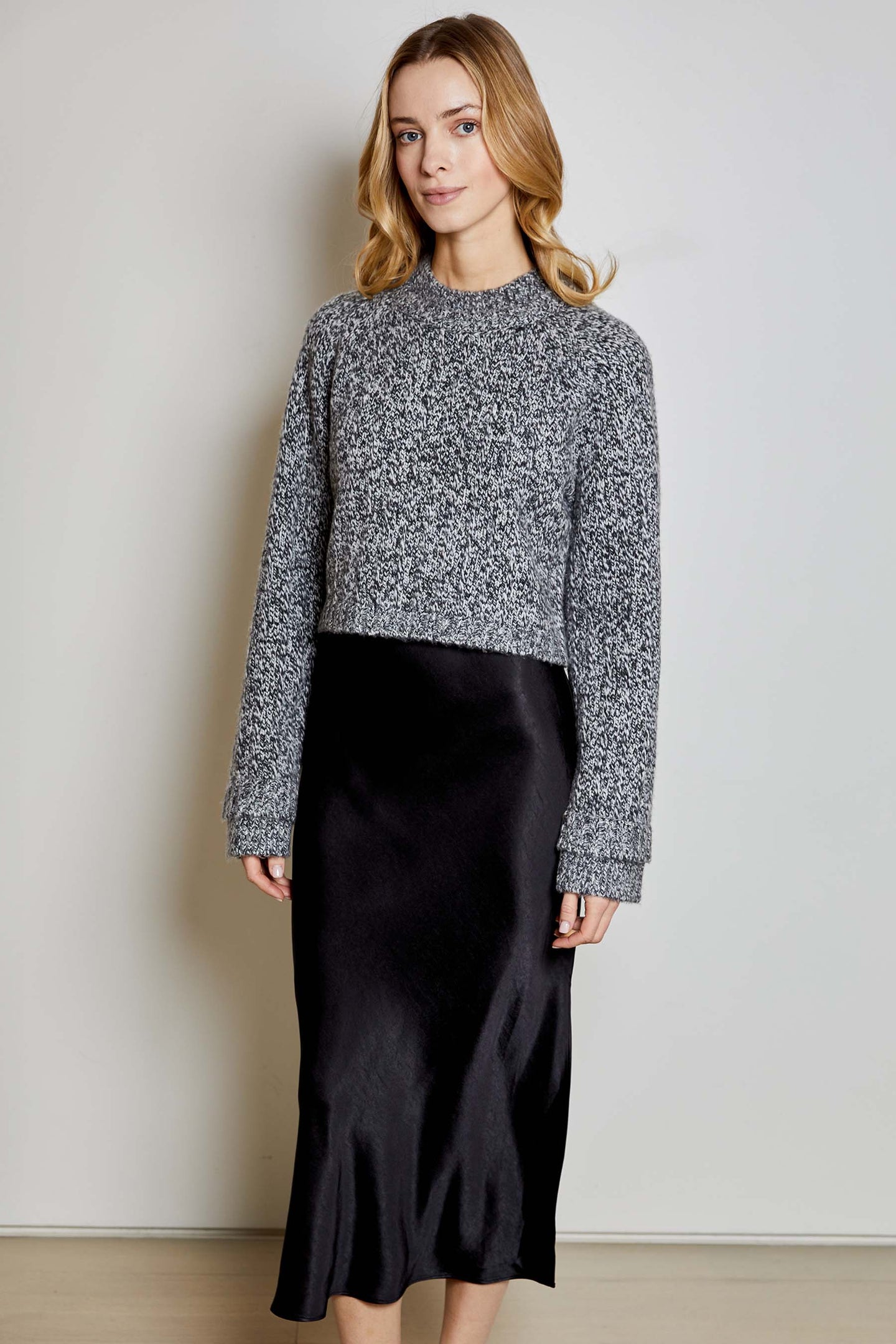 DH New York Roz Sweater Dress Combo - Jet Marl