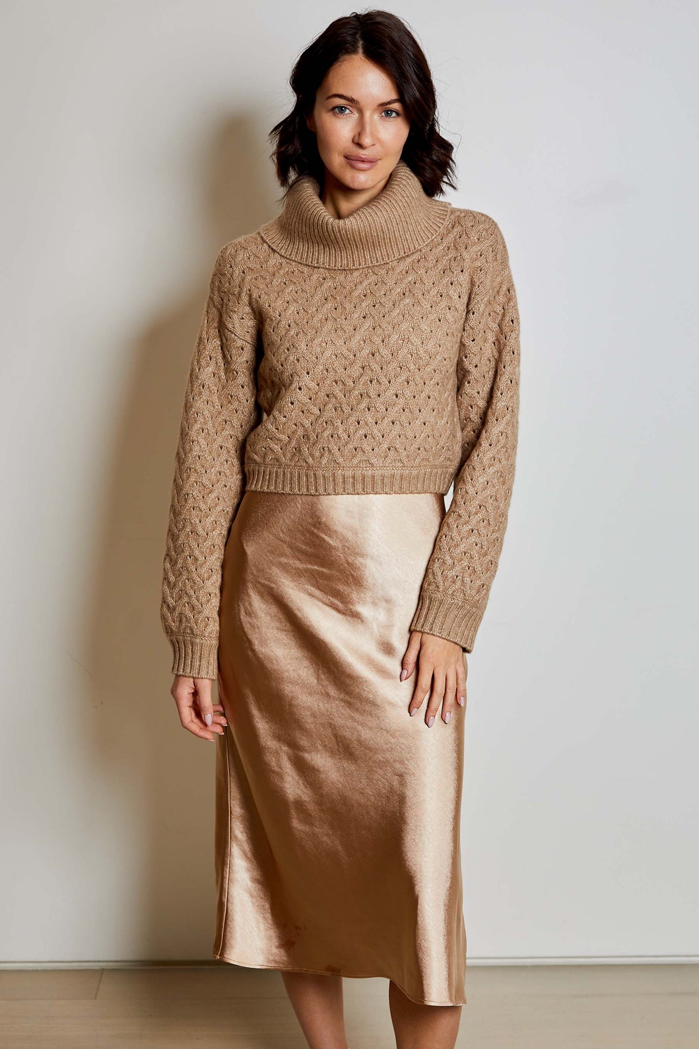 DH New York Ani Sweater Dress Combo - Almond