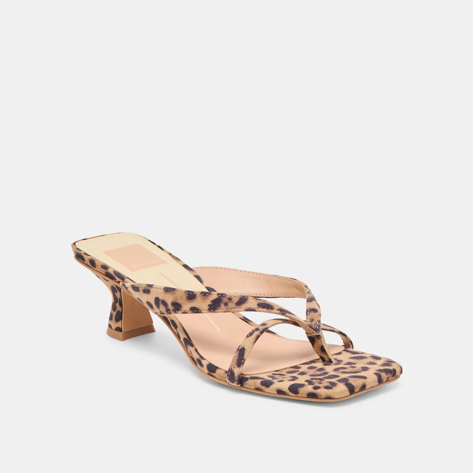 Dolce Vita Brevel Heels Dark Leopard Printed Suede
