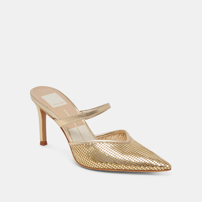 Dolce Vita Kanika Mesh Heels - Gold Metallic