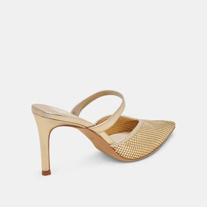 Dolce Vita Kanika Mesh Heels - Gold Metallic