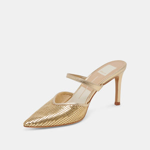 Dolce Vita Kanika Mesh Heels - Gold Metallic