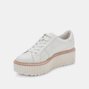 Dolce Vita Tiger Sneakers - White Leather