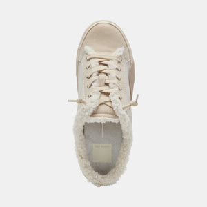 Dolce Vita Zantel Sneakers - Off White Crackled Leather