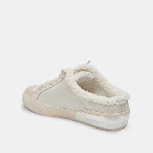 Dolce Vita Zantel Sneakers - Off White Crackled Leather