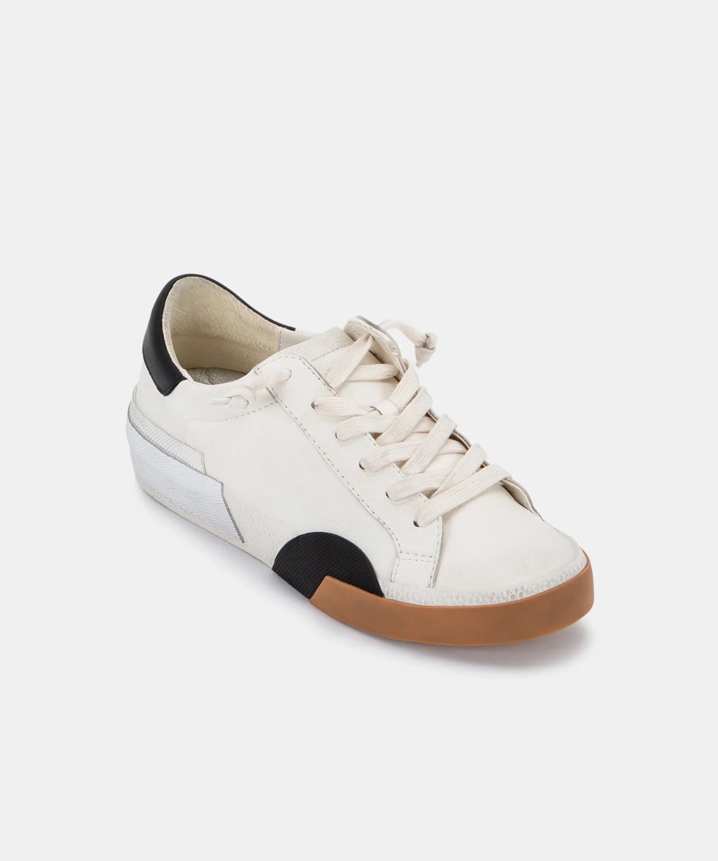 Dolce Vita Zina Sneakers - White Black Leather