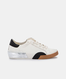 Dolce Vita Zina Sneakers - White Black Leather