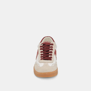 Dolce Vita Notice Stitch Sneakers - White Red Calf Hair