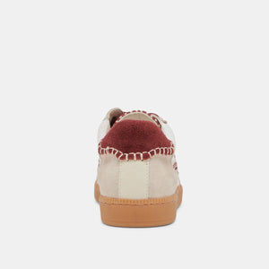 Dolce Vita Notice Stitch Sneakers - White Red Calf Hair