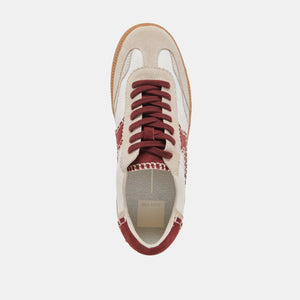 Dolce Vita Notice Stitch Sneakers - White Red Calf Hair