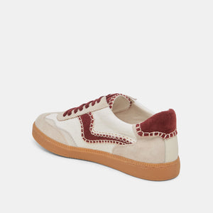 Dolce Vita Notice Stitch Sneakers - White Red Calf Hair