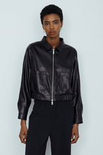 Load image into Gallery viewer, Melissa Nepton Dona Faux Leather Jacket - Black