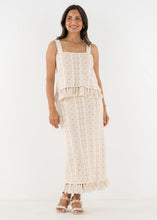 Load image into Gallery viewer, Emily McCarthy Capri Knit Skirt - Blanc Petals