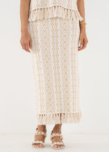 Load image into Gallery viewer, Emily McCarthy Capri Knit Skirt - Blanc Petals