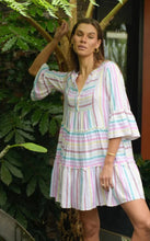 Load image into Gallery viewer, Kopal Jaipur Dress - Multi Linen Stripe