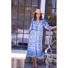Load image into Gallery viewer, Bell by Alicia Bell Ann Midi Dress - Blue Print