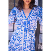 Load image into Gallery viewer, Bell by Alicia Bell Ann Midi Dress - Blue Print