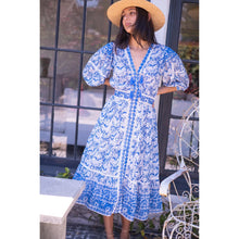 Load image into Gallery viewer, Bell by Alicia Bell Ann Midi Dress - Blue Print